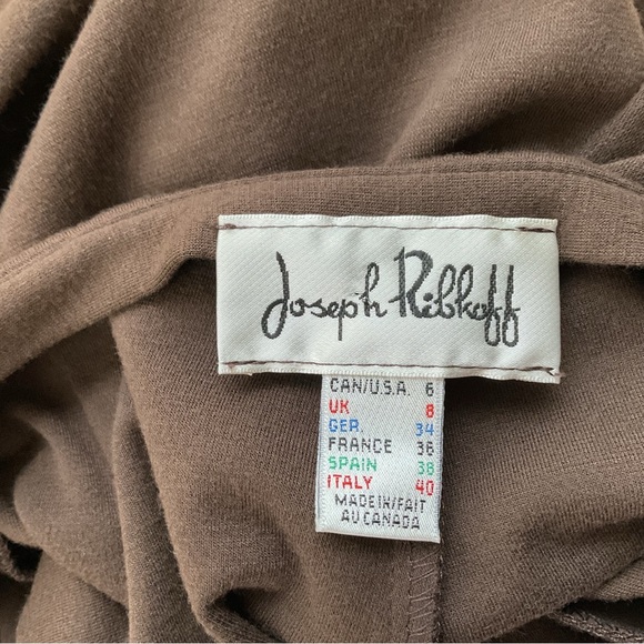 Joseph Ribkoff Brown Zip Front Knit Stretch Trouser Pants Size 6‎ - Picture 7 of 8